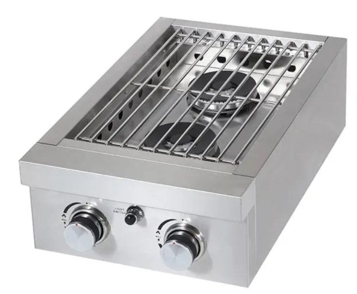 Dubbele conventionele ronde gasbrander - Inbouw - Buitenkeuken