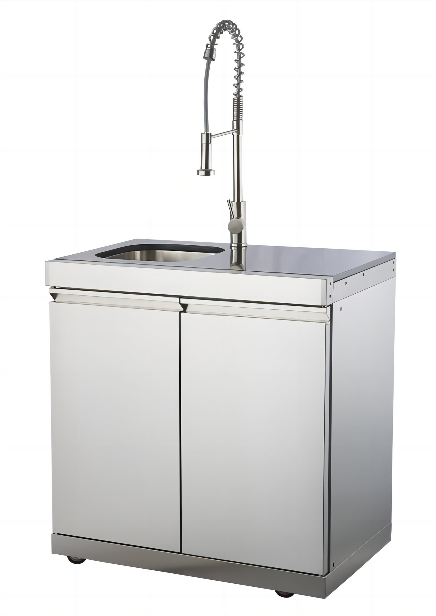 Doppeltürschrank + Spüle und Wasserhahn