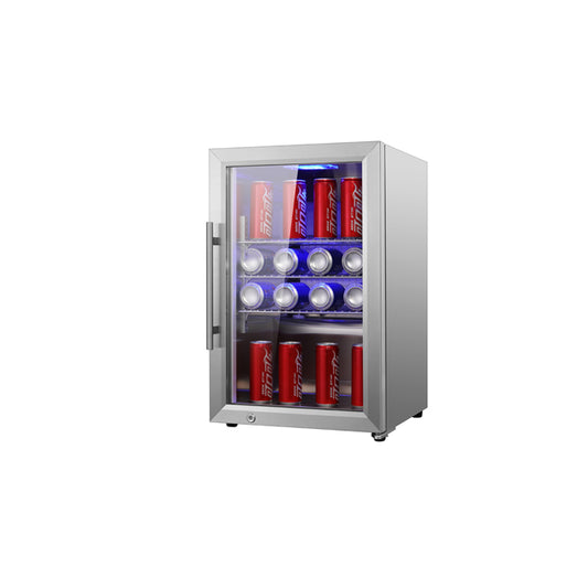 Mini glass door refrigerator (Stainless Steel 304)