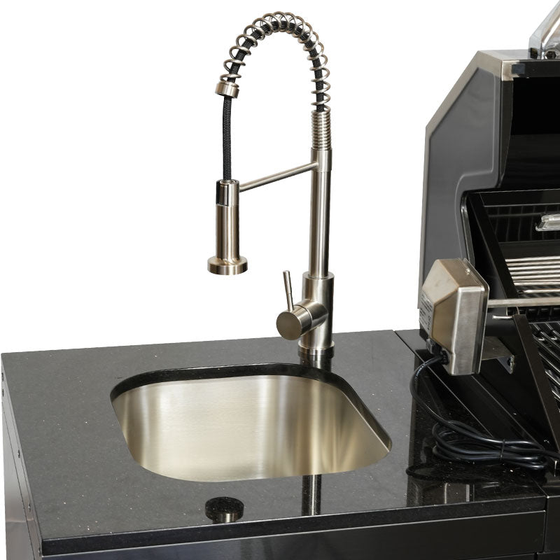 Complete Outdoor Kitchen - SInk+Faucet - BBQ Gas Grill with side burnerl + Refrigerator