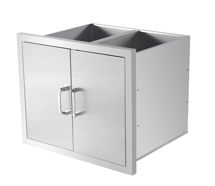 Double Door with cabinet space - Stainless Steel 304 - Built-in DIY- Frame with Cabinet space