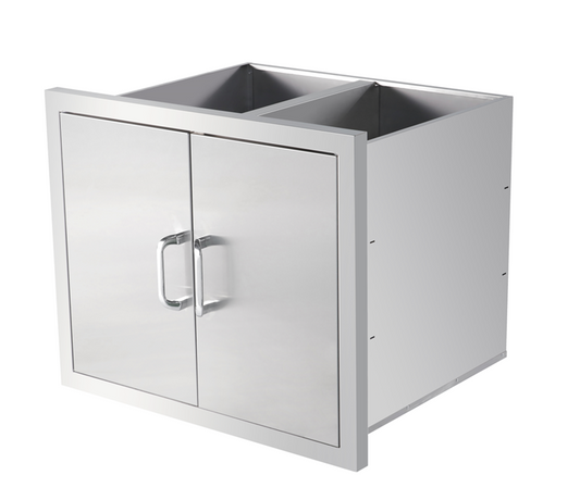 Double Door with cabinet space - Stainless Steel 304 - Built-in DIY- Frame with Cabinet space